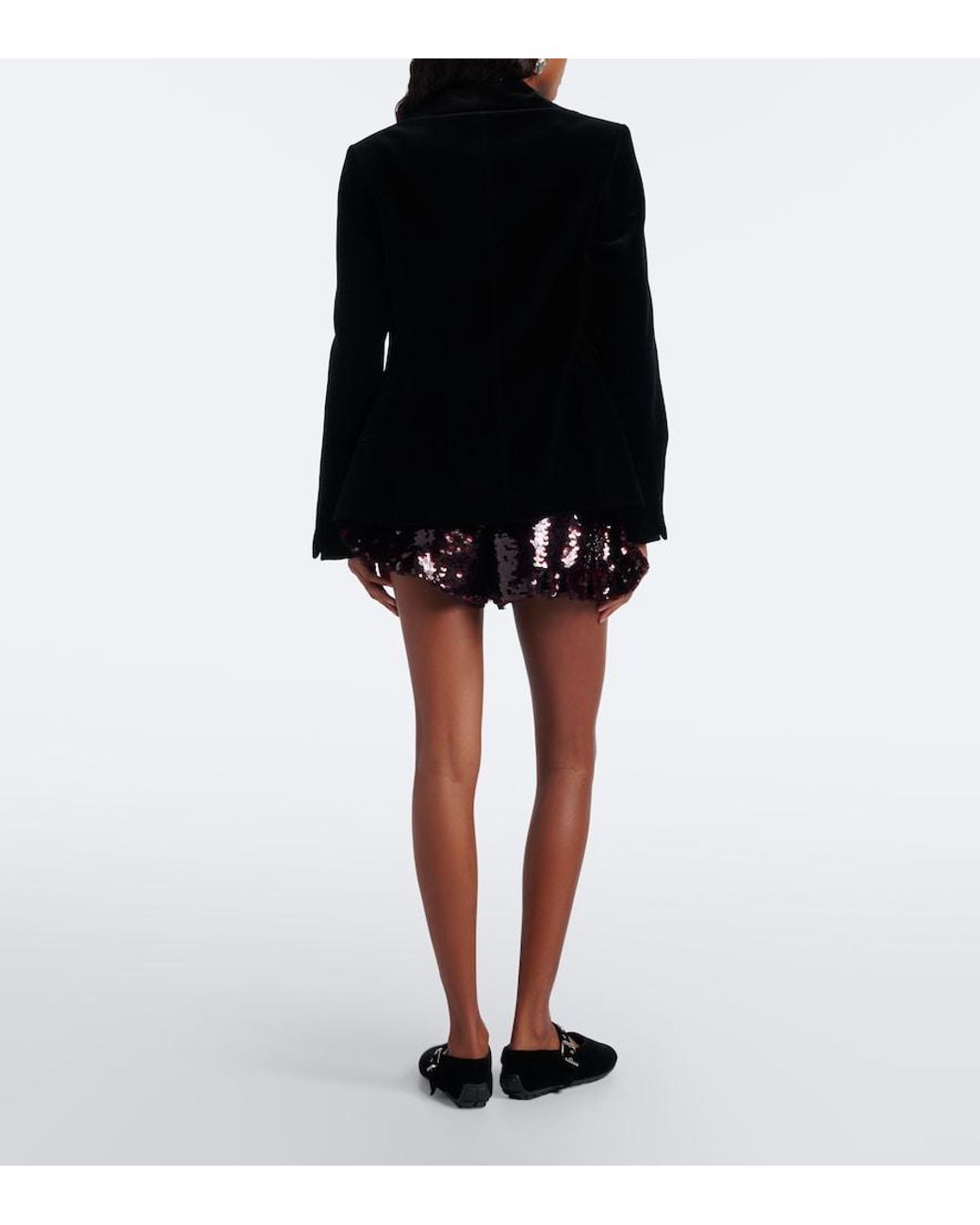Short A Volants Et Sequins Simone Rocha en coloris Black
