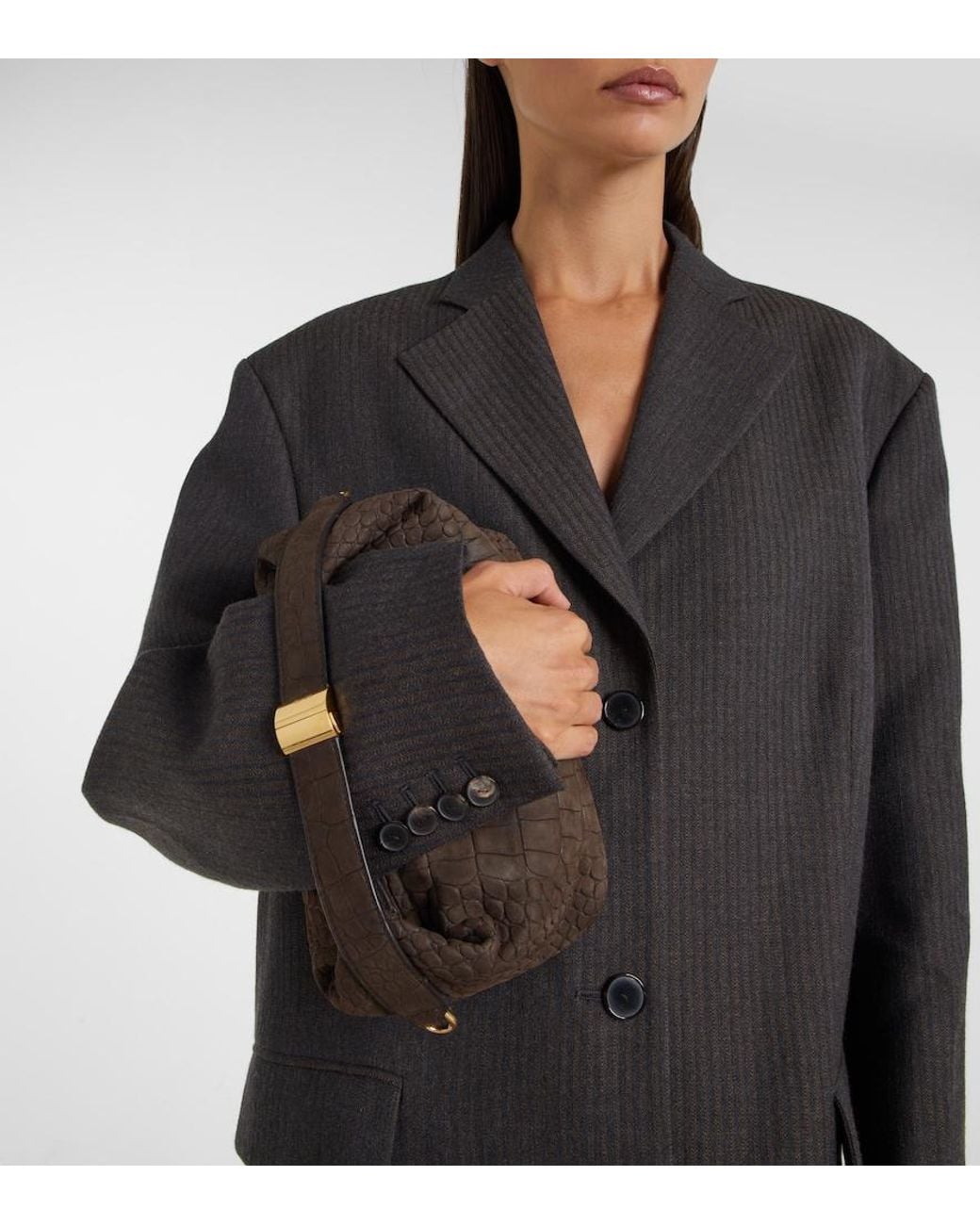 Calvin Klein Brown Andy Small Leather Shoulder Bag