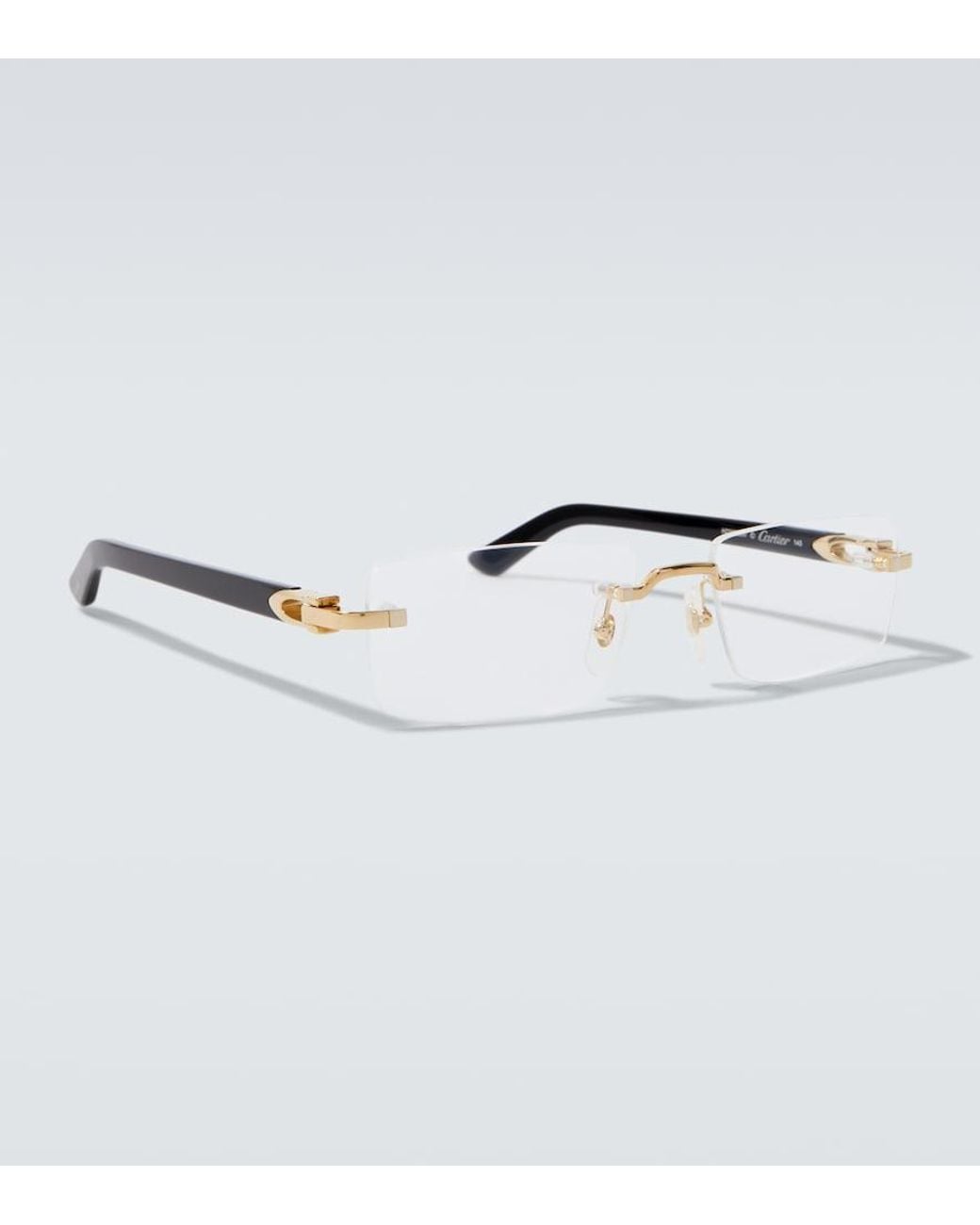 Cartier Metallic Signature C De Cartier Rectangular Glasses for men