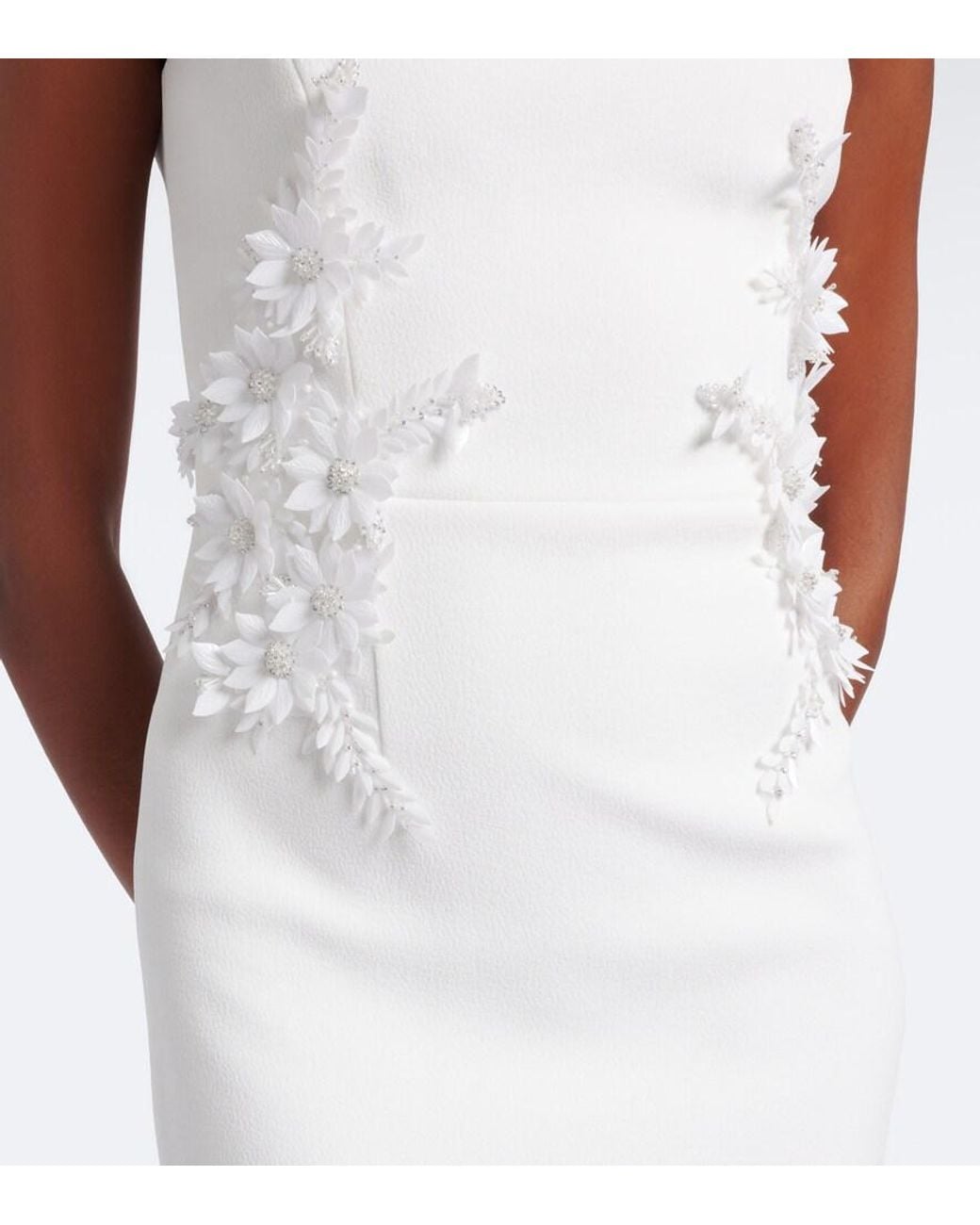 Rebecca Vallance White Andre Embellished Gown
