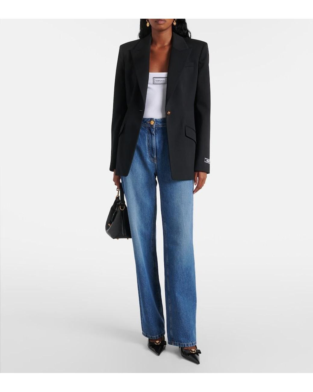 Versace Blue Medusa '95 Straight Jeans