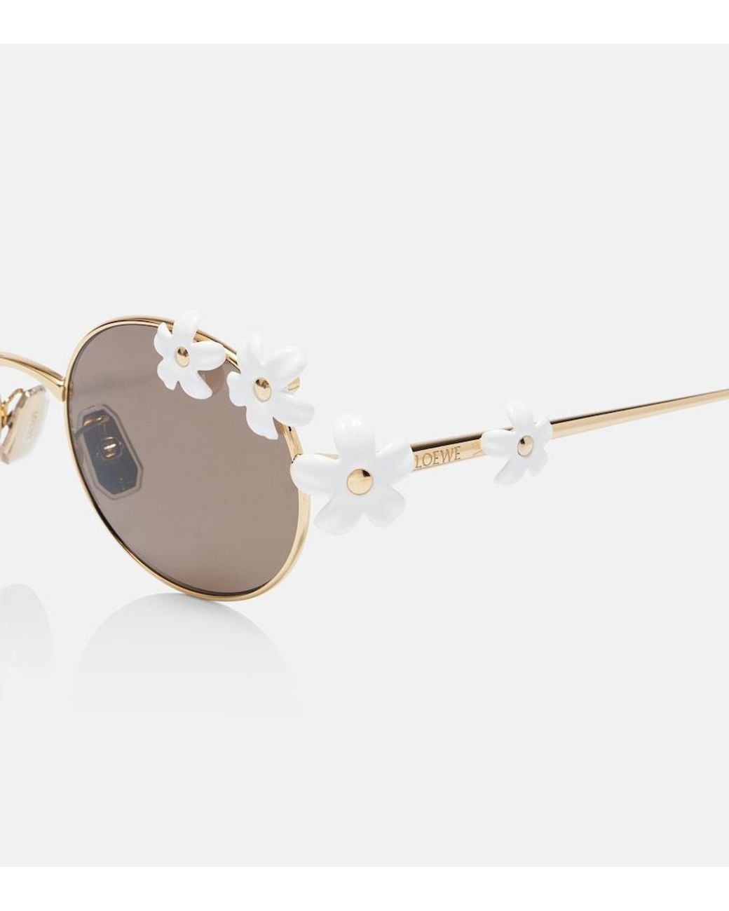 Loewe Brown Paula's Ibiza Daisy Field Round Sunglasses