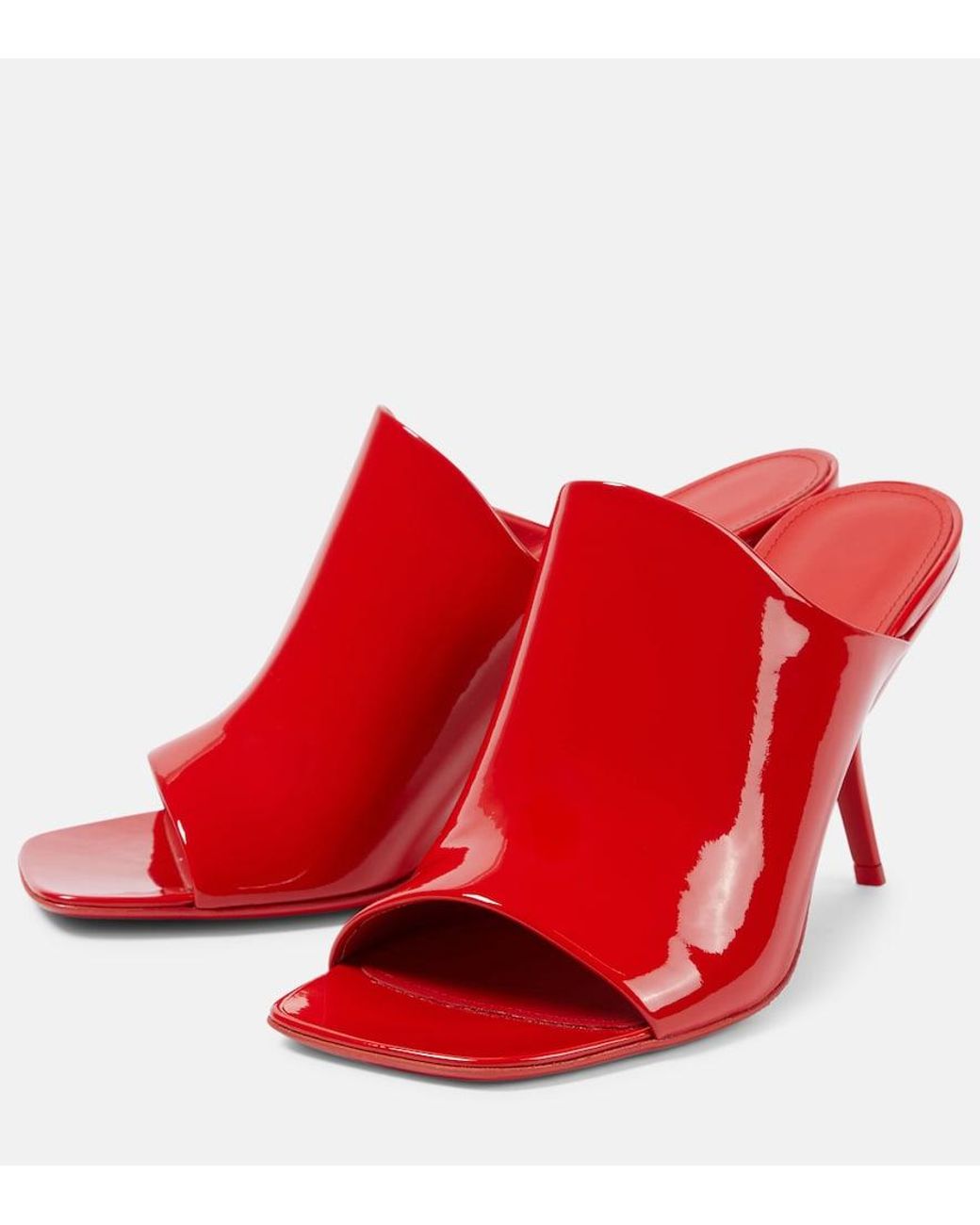 Ferragamo Red Era Patent Leather Mules