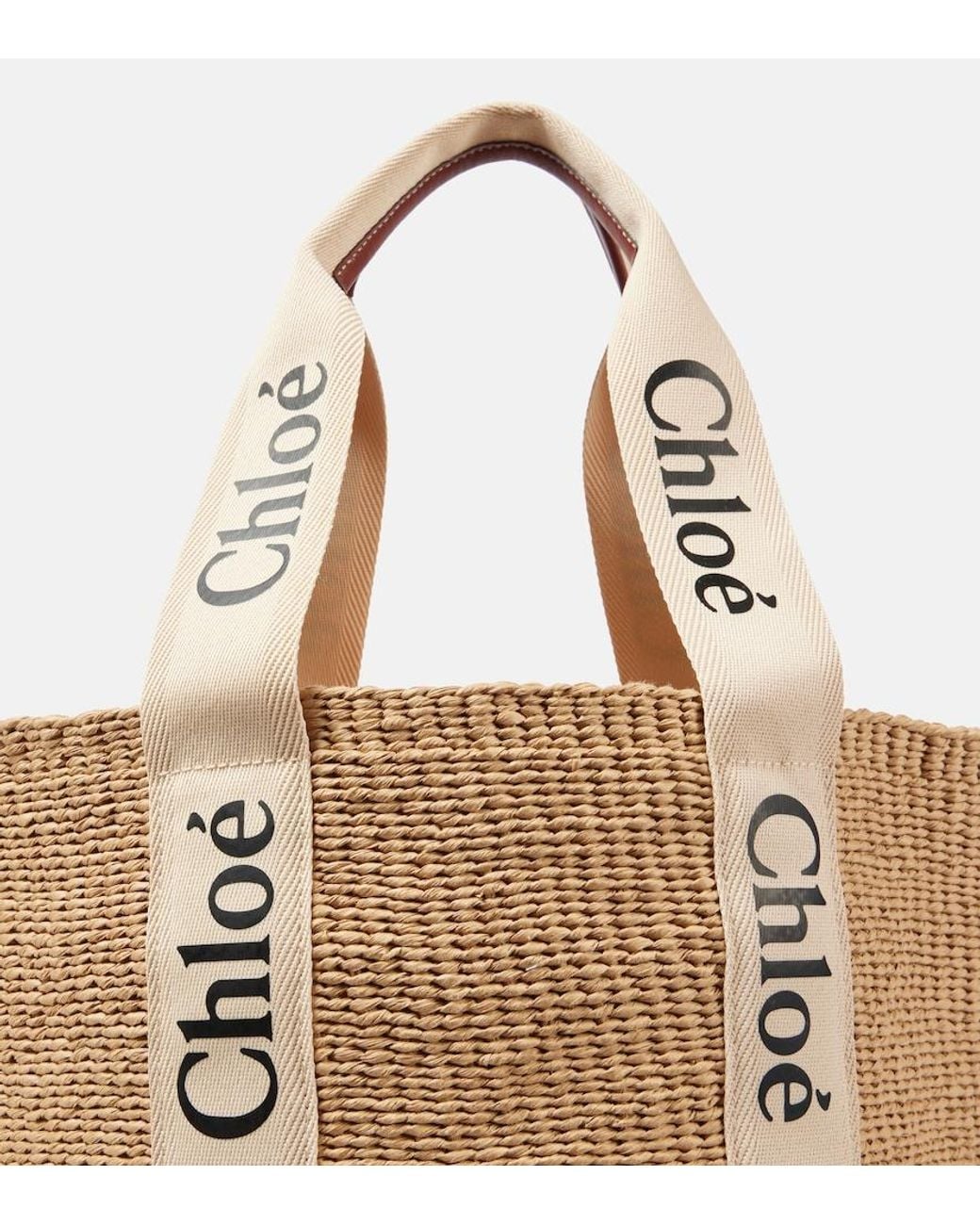 Chloé Natural X Mifuko Woody Large Raffia Tote