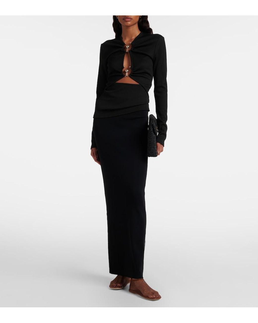 Christopher Esber Black Orbit Jersey Top