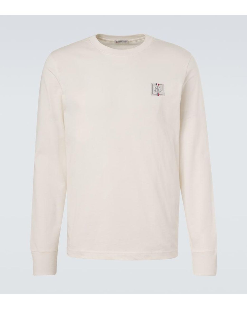 Moncler White Cotton Jersey T-Shirt for men