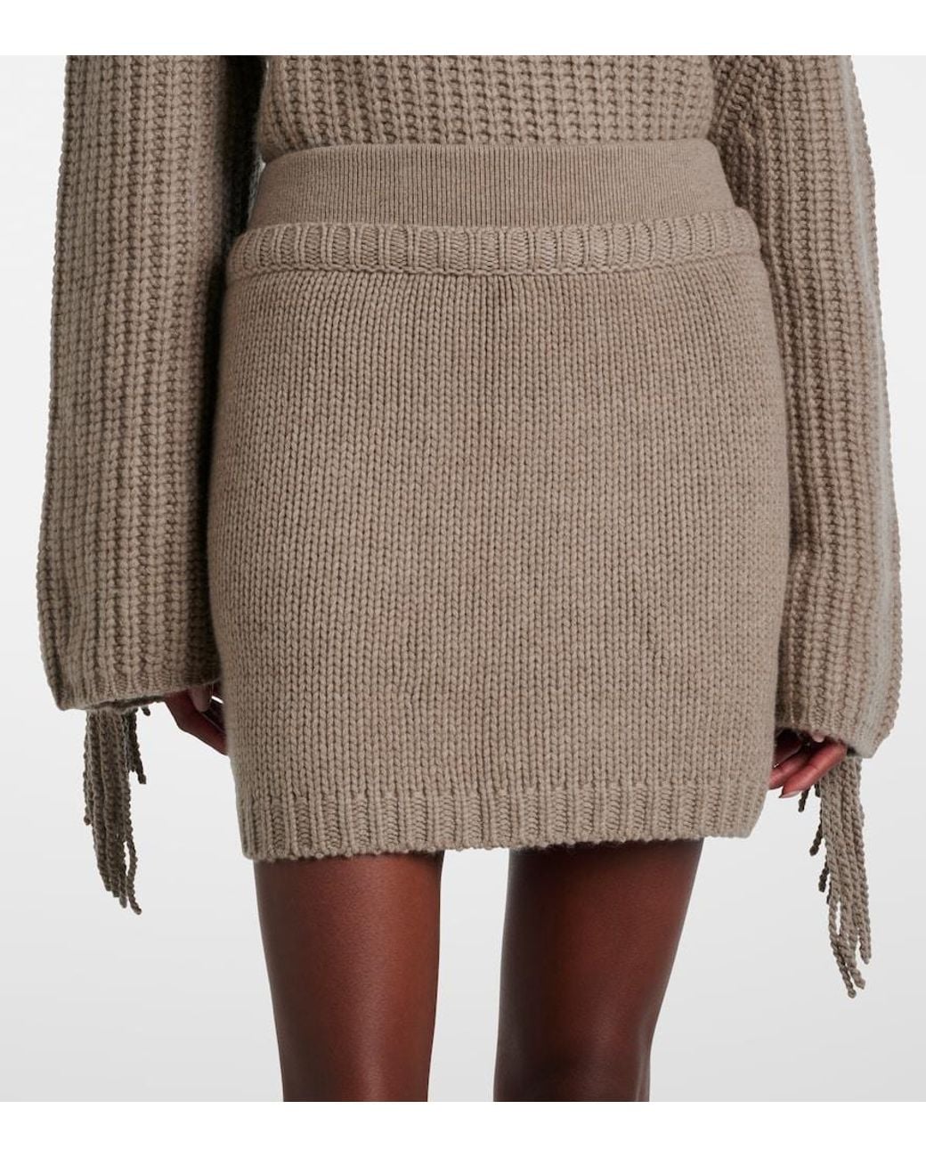 Lisa Yang Natural Lovi Cashmere Miniskirt