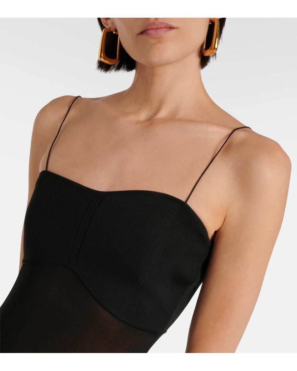 Jacquemus Black Les Sculptures 'La Robe Fino' Maxi Dress
