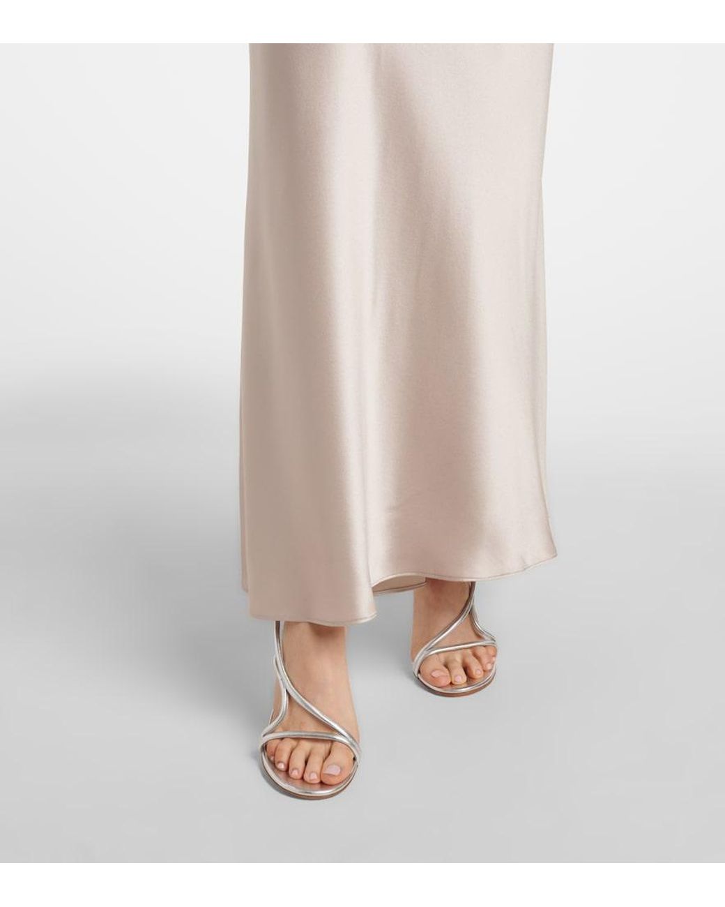 The Sei Natural Silk Satin Maxi Skirt