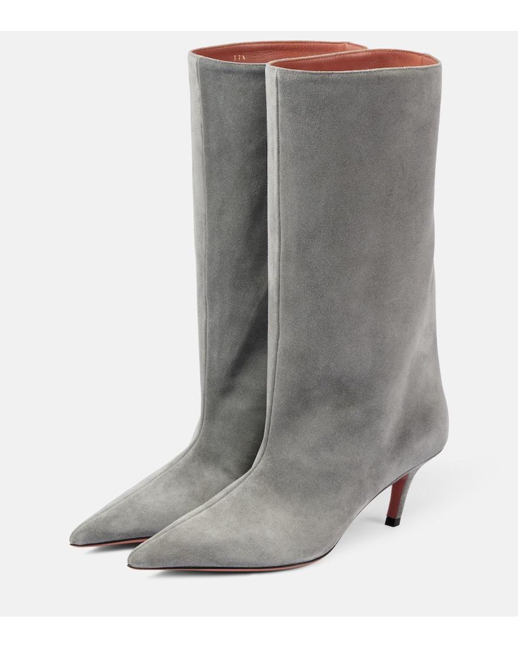 AMINA MUADDI Gray Fiona 60 Suede Boots