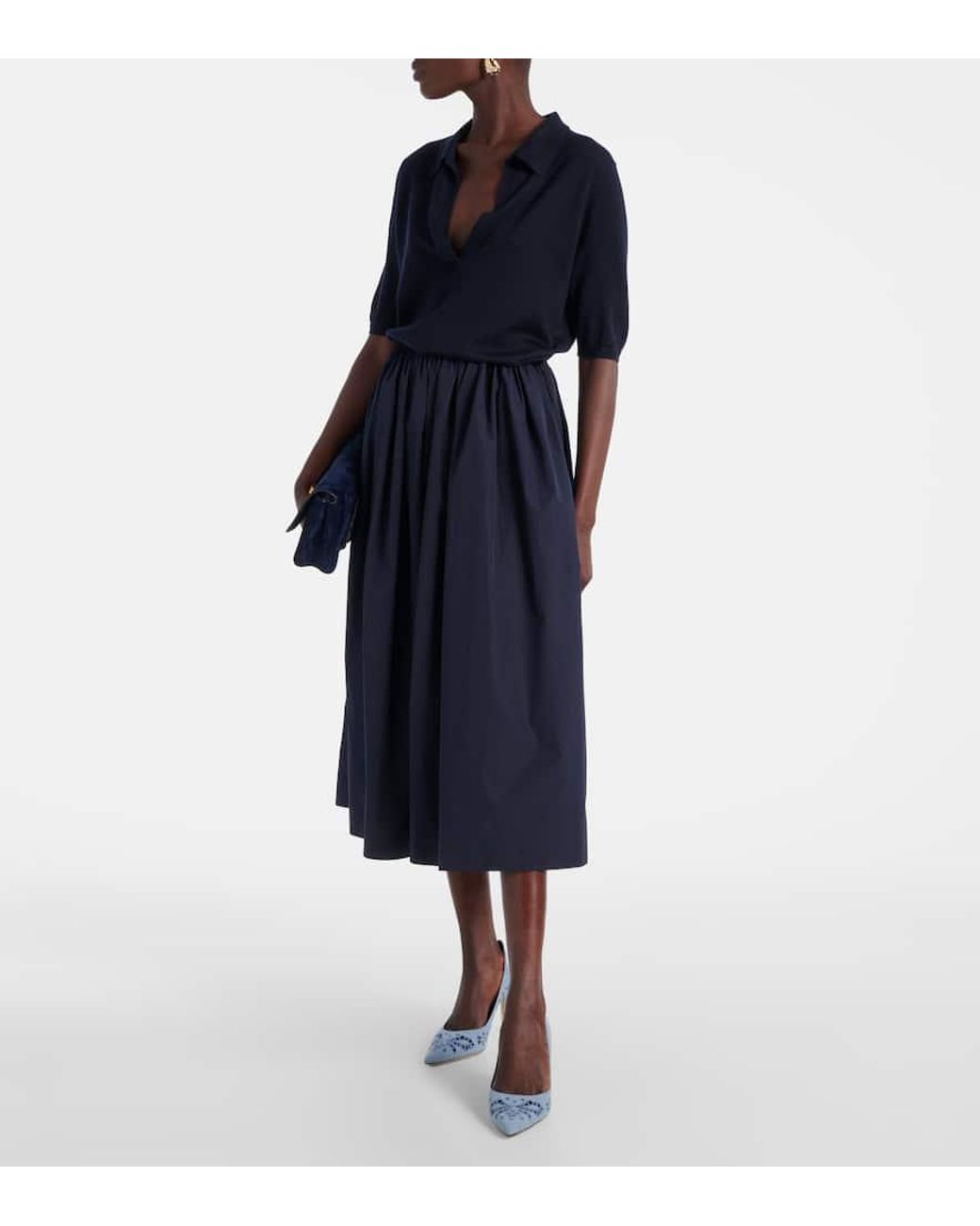 Jimmy Choo Love 85 Embroidered Denim Pumps in Blue | Lyst