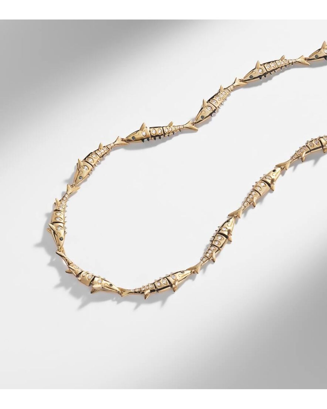 Yvonne Léon Metallic Halskette Marlin Aus 9Kt Gelbgold (375/1000) Mit Diamanten