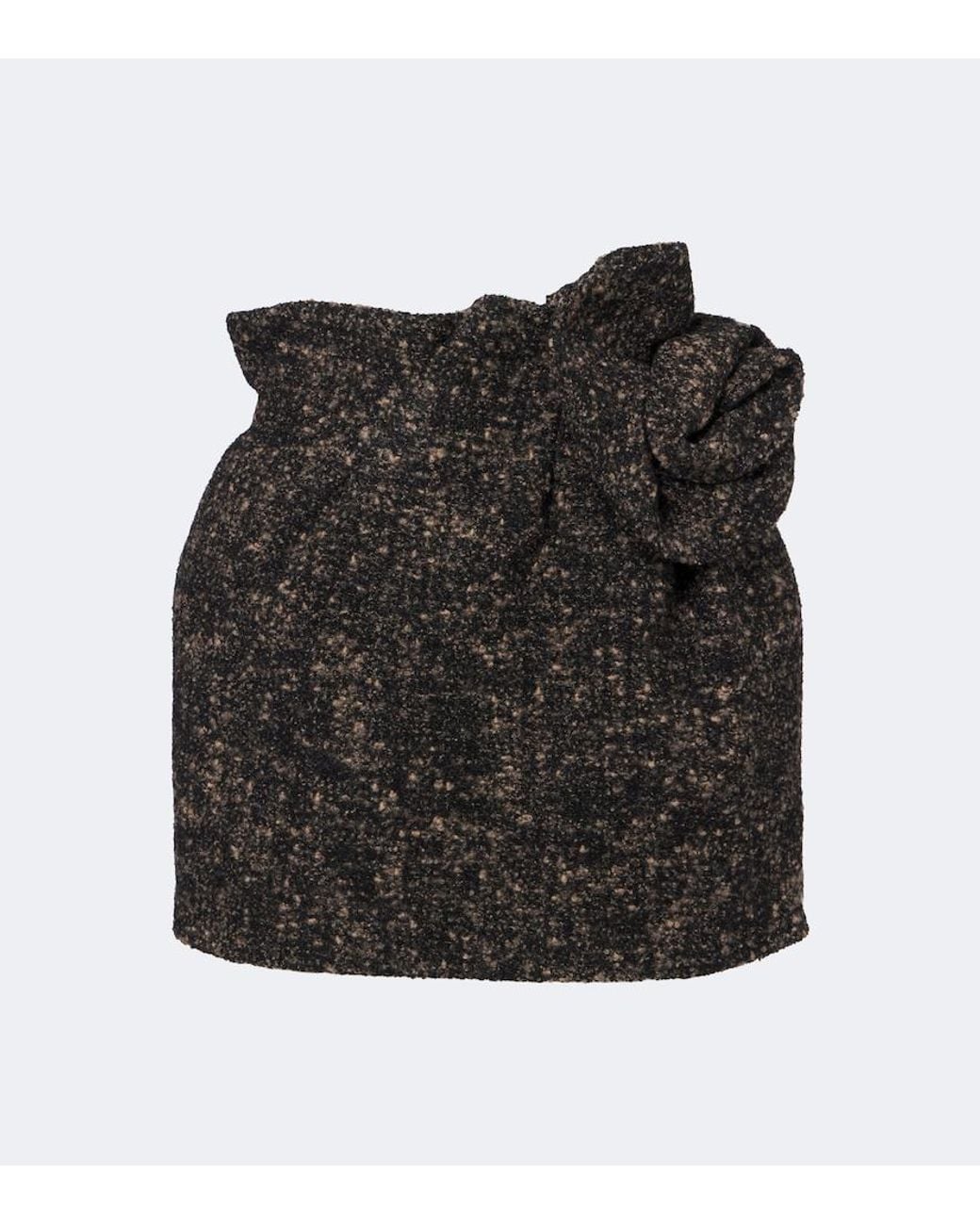 Magda Butrym Black Wool And Cashmere-Blend Boucle Miniskirt
