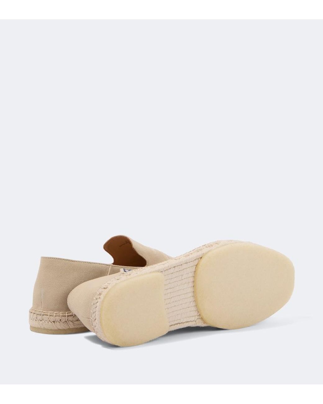 Vilebrequin Natural Embroidered Canvas Espadrilles for men
