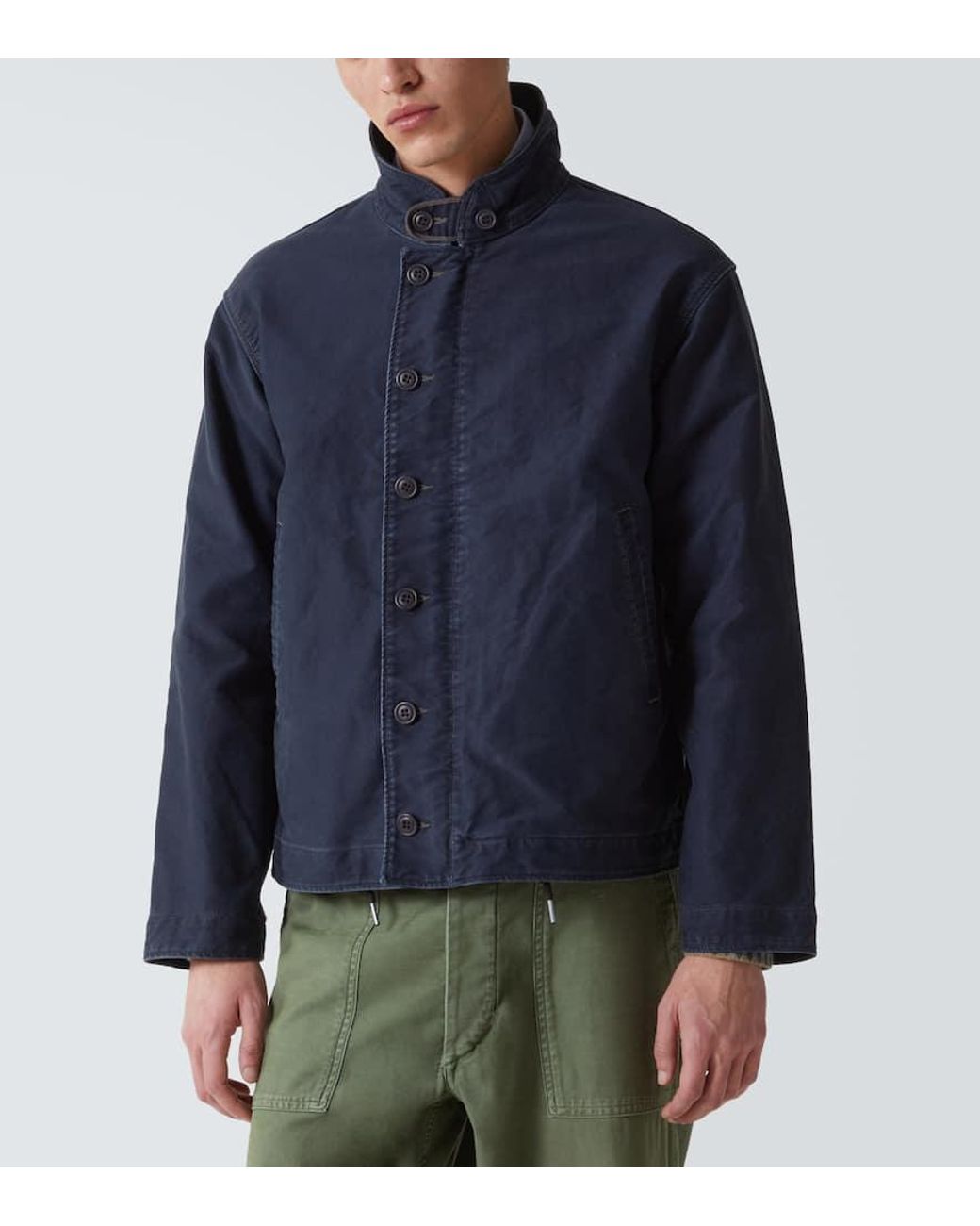 RRL Jungle Cloth Deck Jacket in Blue for Men | Lyst
