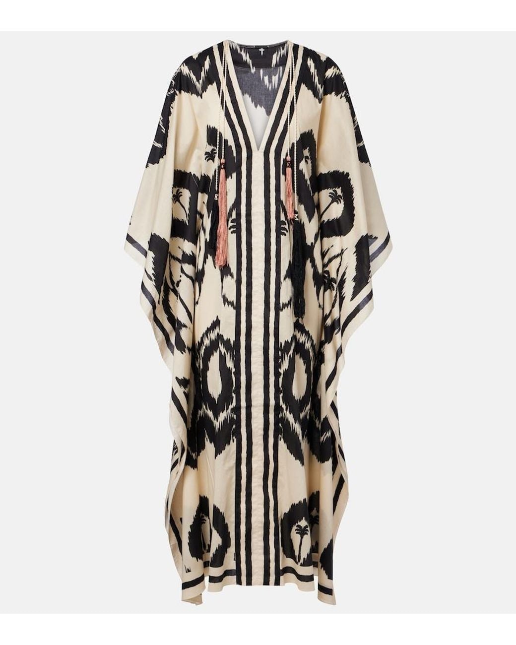 Johanna Ortiz White Printed Cotton Kaftan