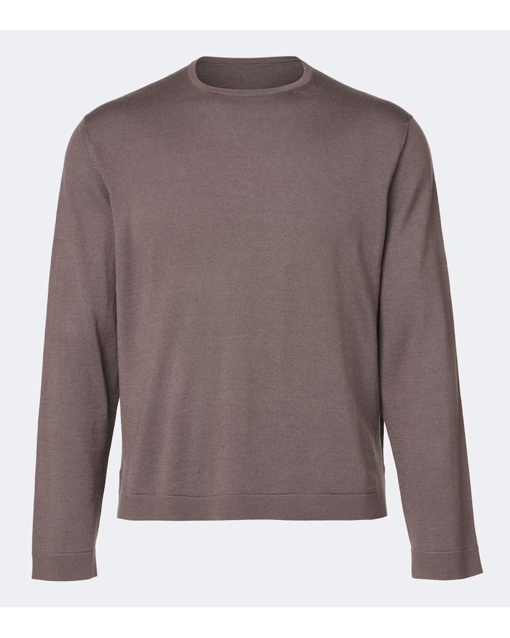 STÒFFA Brown Wool And Silk T-Shirt for men