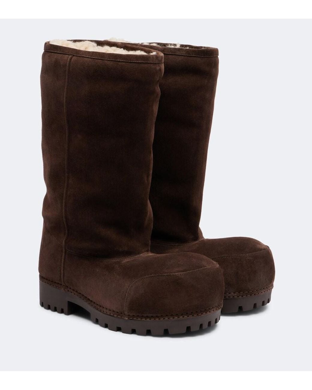 Balenciaga Brown Winter Boots