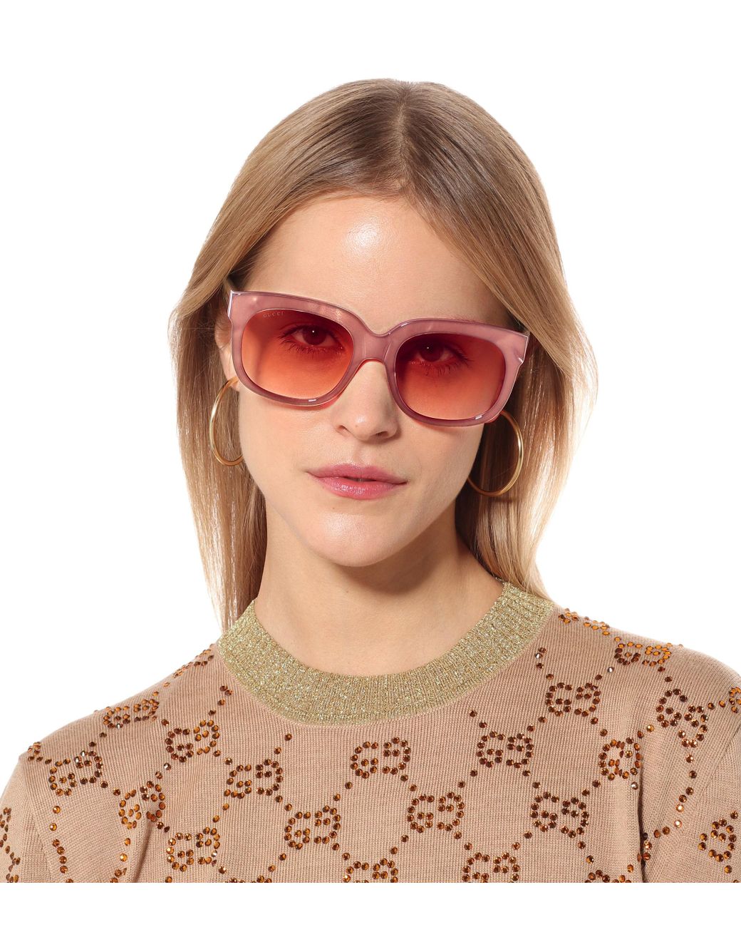 Miu Miu MU 09XS 47 Light Pink & Pink Opal Sunglasses