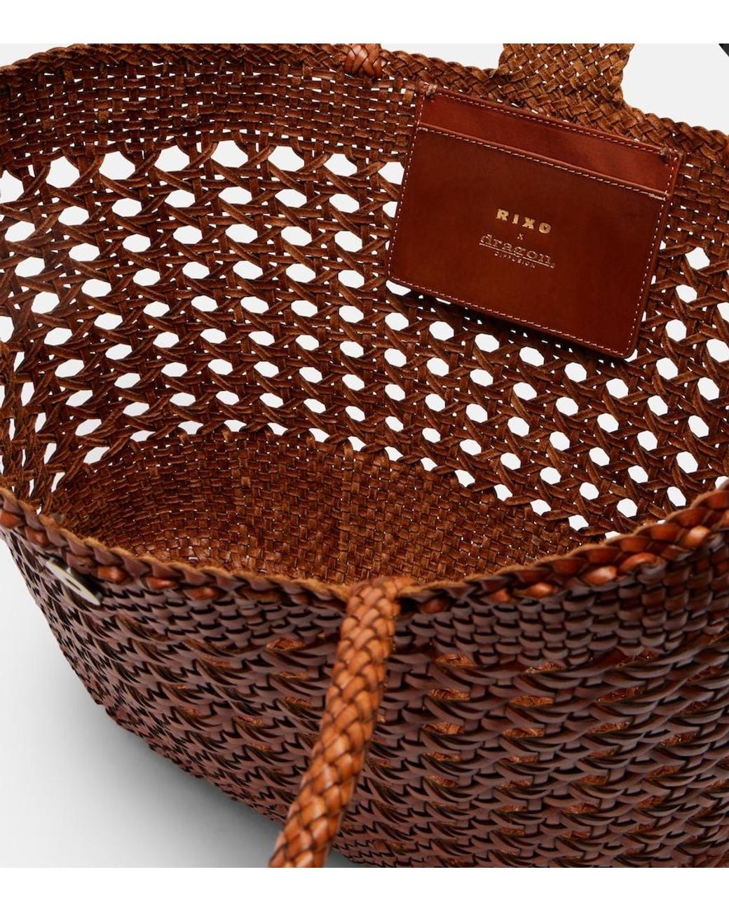 Rixo Red X Dragon Diffusion Lucine Leather Tote Bag