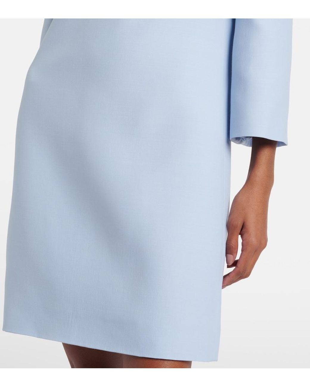 Valentino Garavani Blue Crepe Couture Minidress