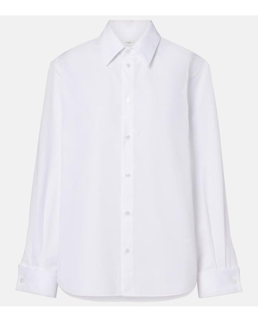 Saint Laurent White Cotton Poplin Shirt