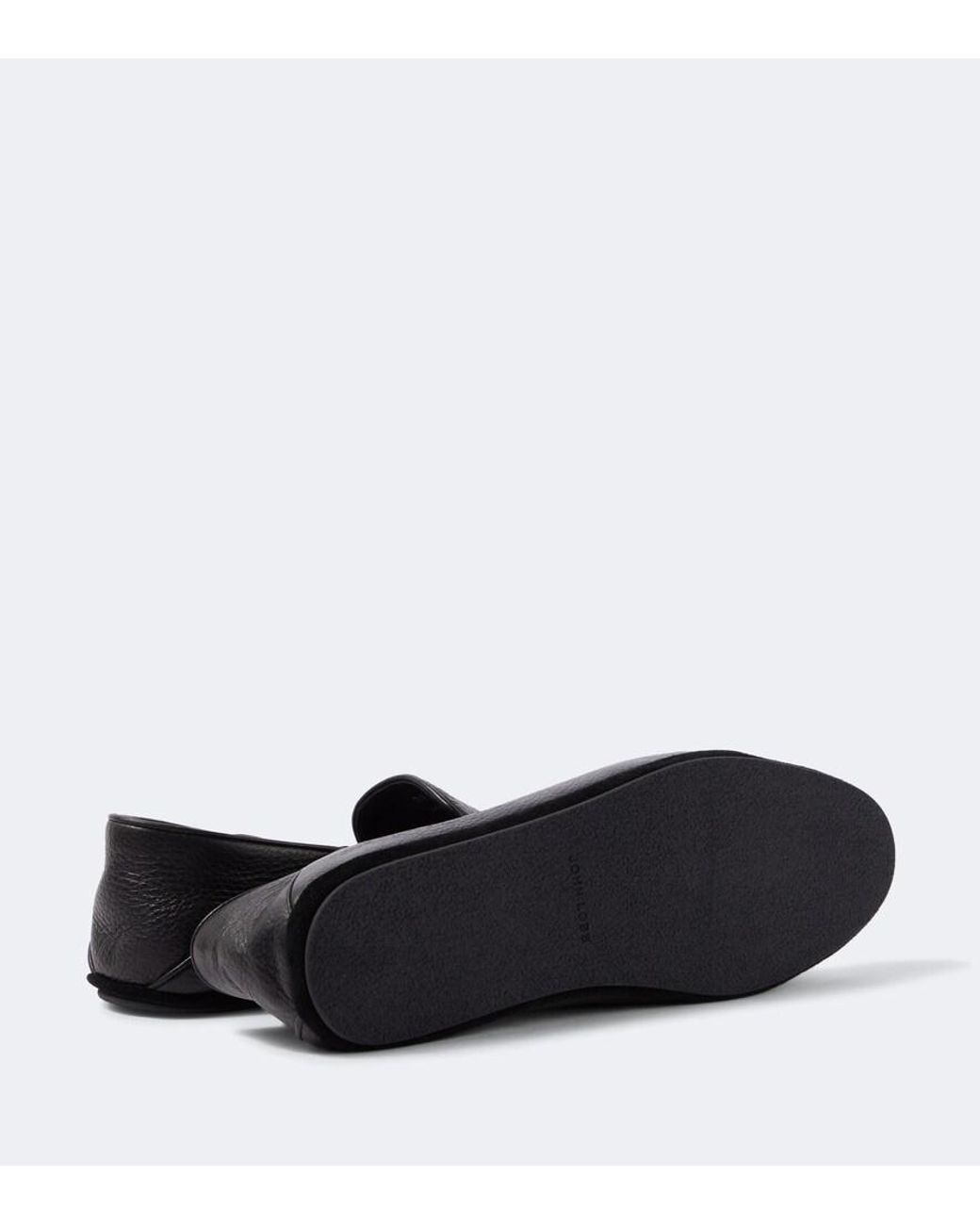 John Lobb Black Kingston Ii Leather Loafers for men