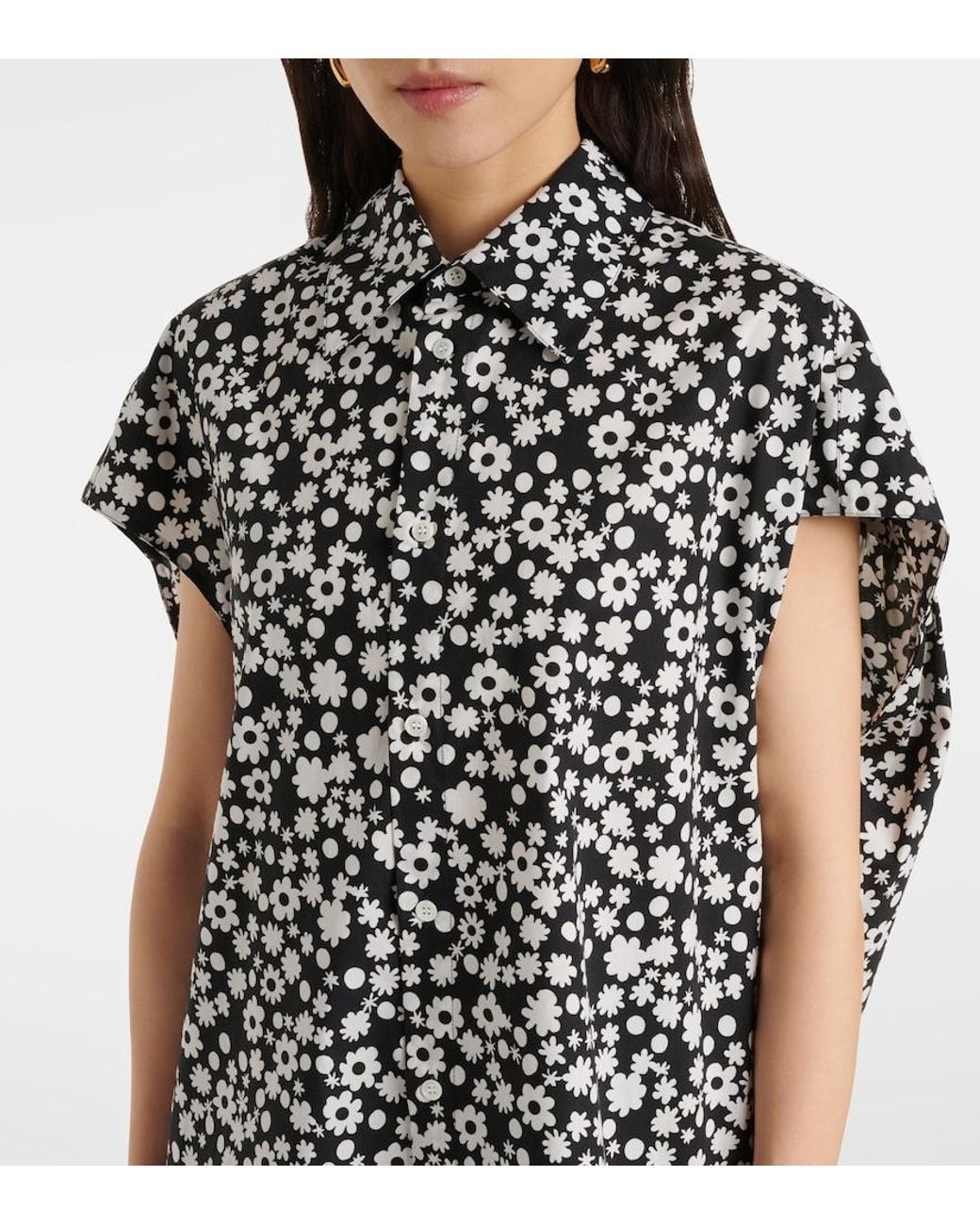 Marni Black Printed Cotton Poplin Shirt