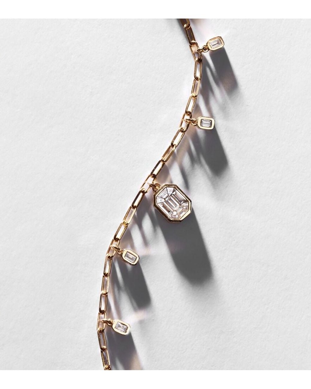 SHAY White Illusion 18Kt Chain Necklace With Diamonds