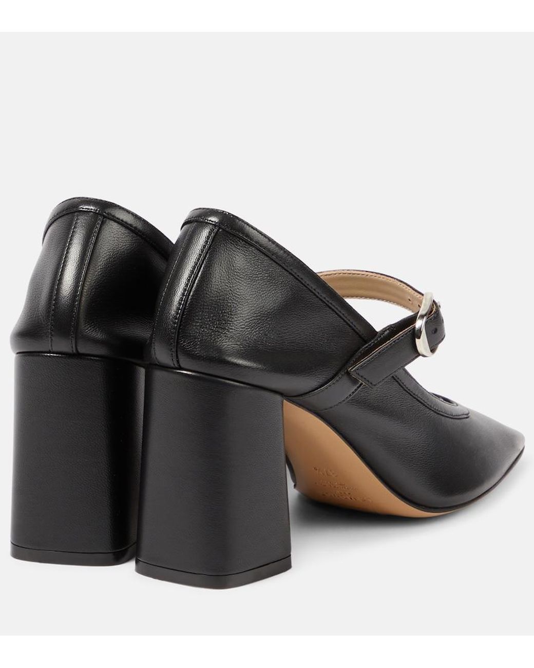 Le Monde Beryl Black Leather Mary Jane Pumps