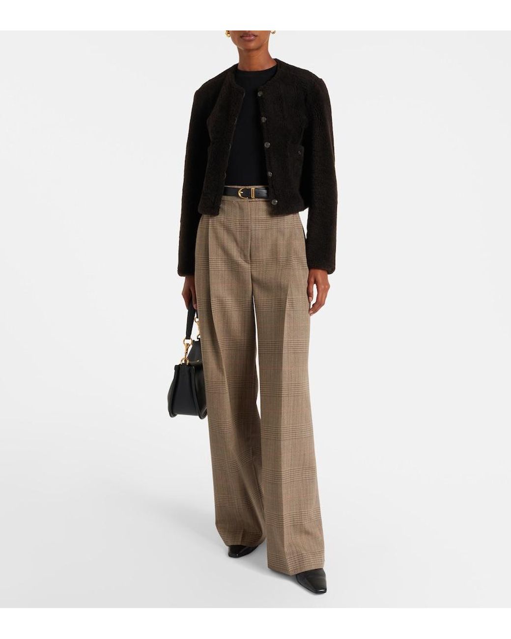 Dorothee Schumacher Black Soft Touch Cropped Reversible Leather Jacket