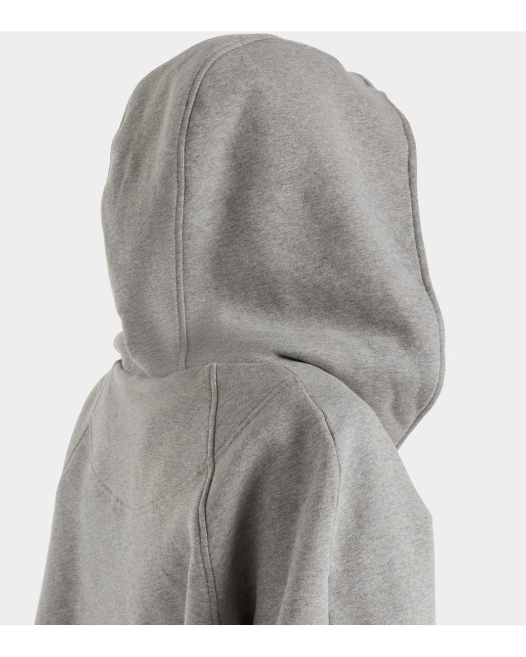 The Attico Gray Cotton Jersey Sweatshirt Dress