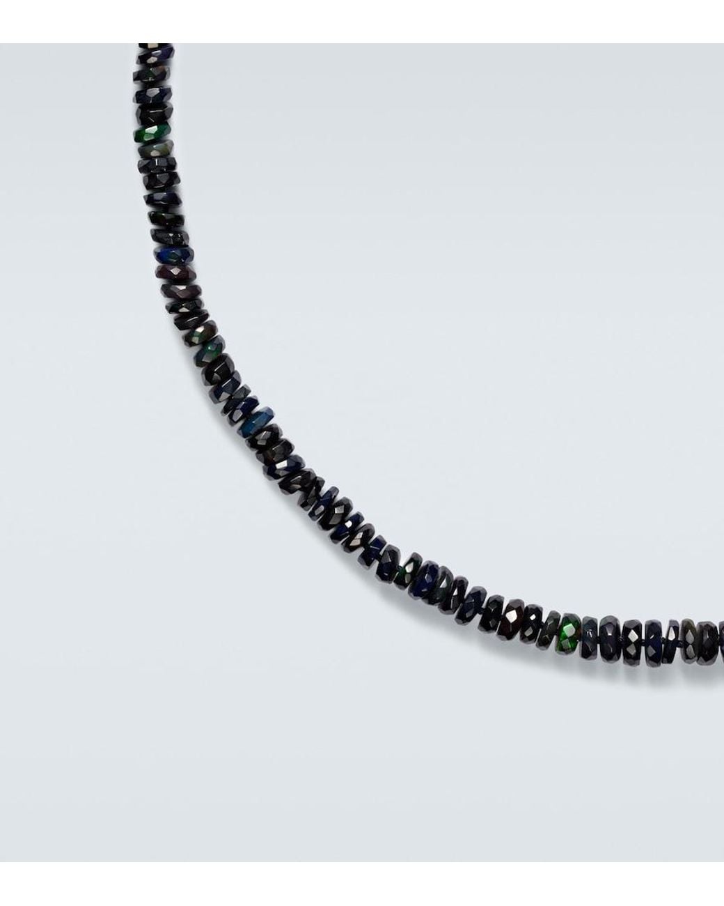 Ileana Makri Metallic 9Kt Beaded Necklace With Opals for men