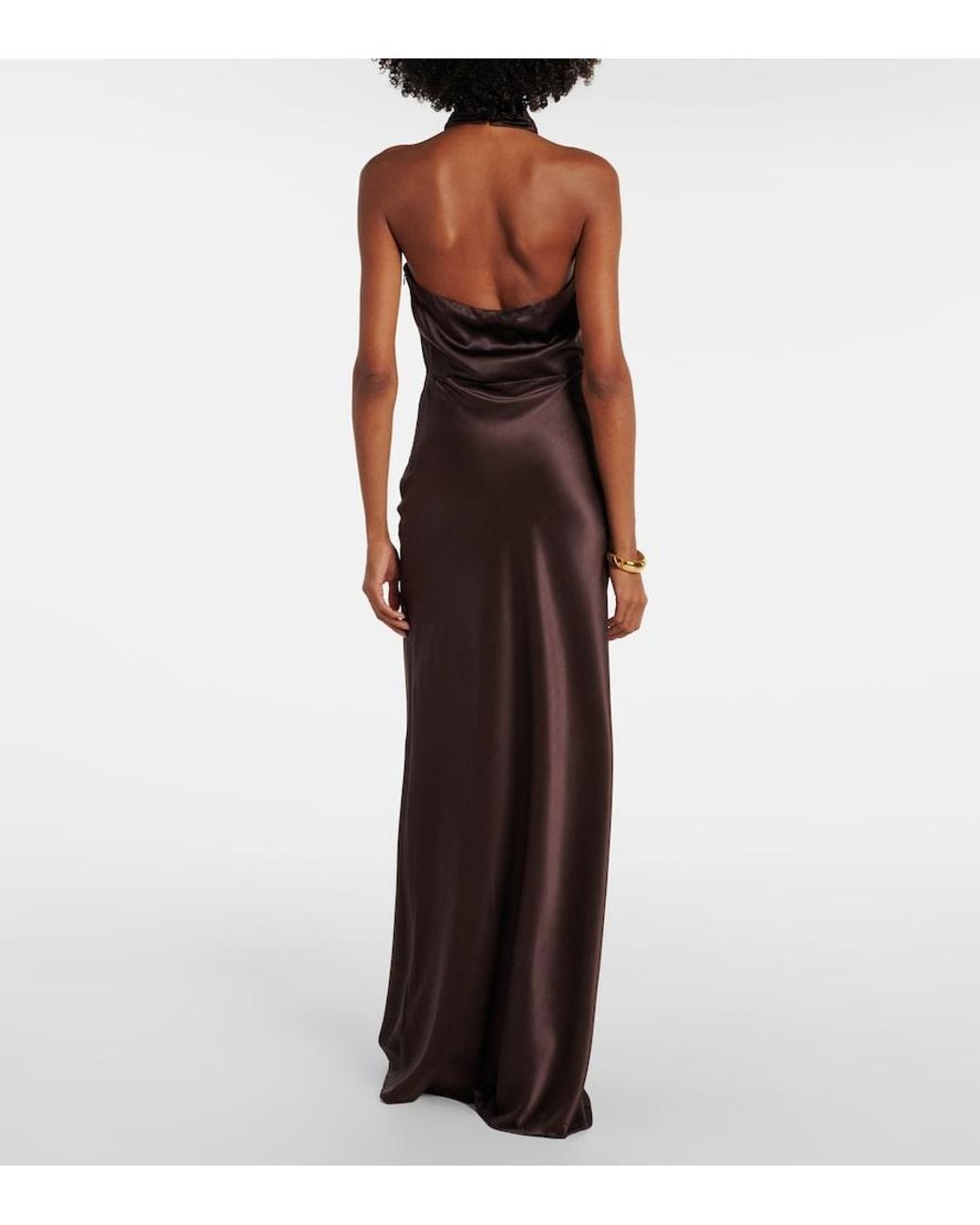 Veronica Beard Purple Alberta Silk-Blend Satin Maxi Dress