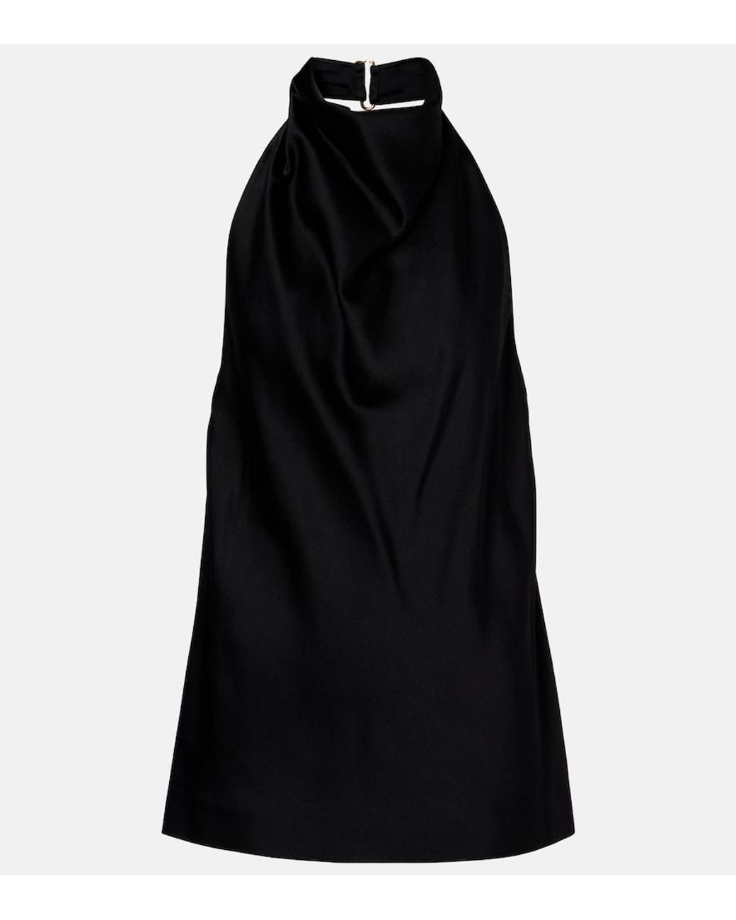 Stella McCartney Black Halterneck Satin Top