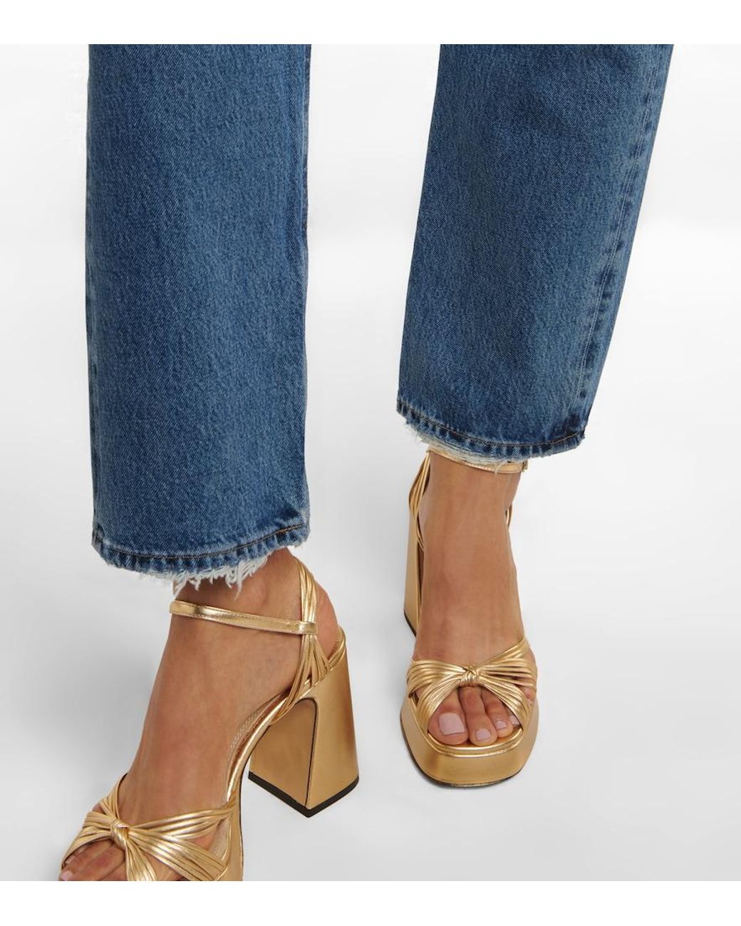 Agolde Blue 90's Pinch High-rise Straight Jeans