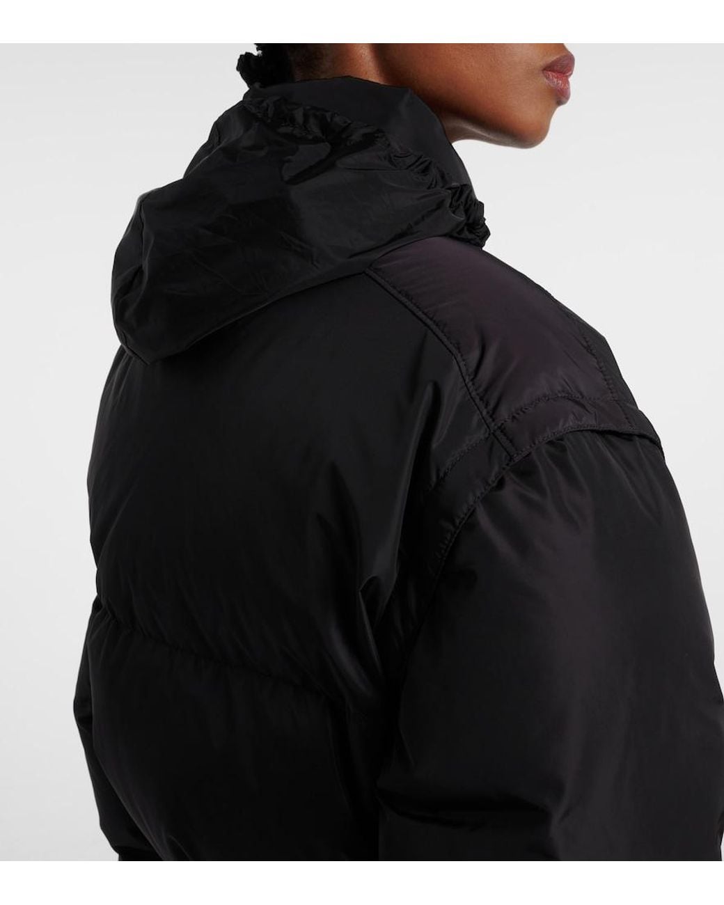Prada Black Re-Nylon Cropped Down Jacket