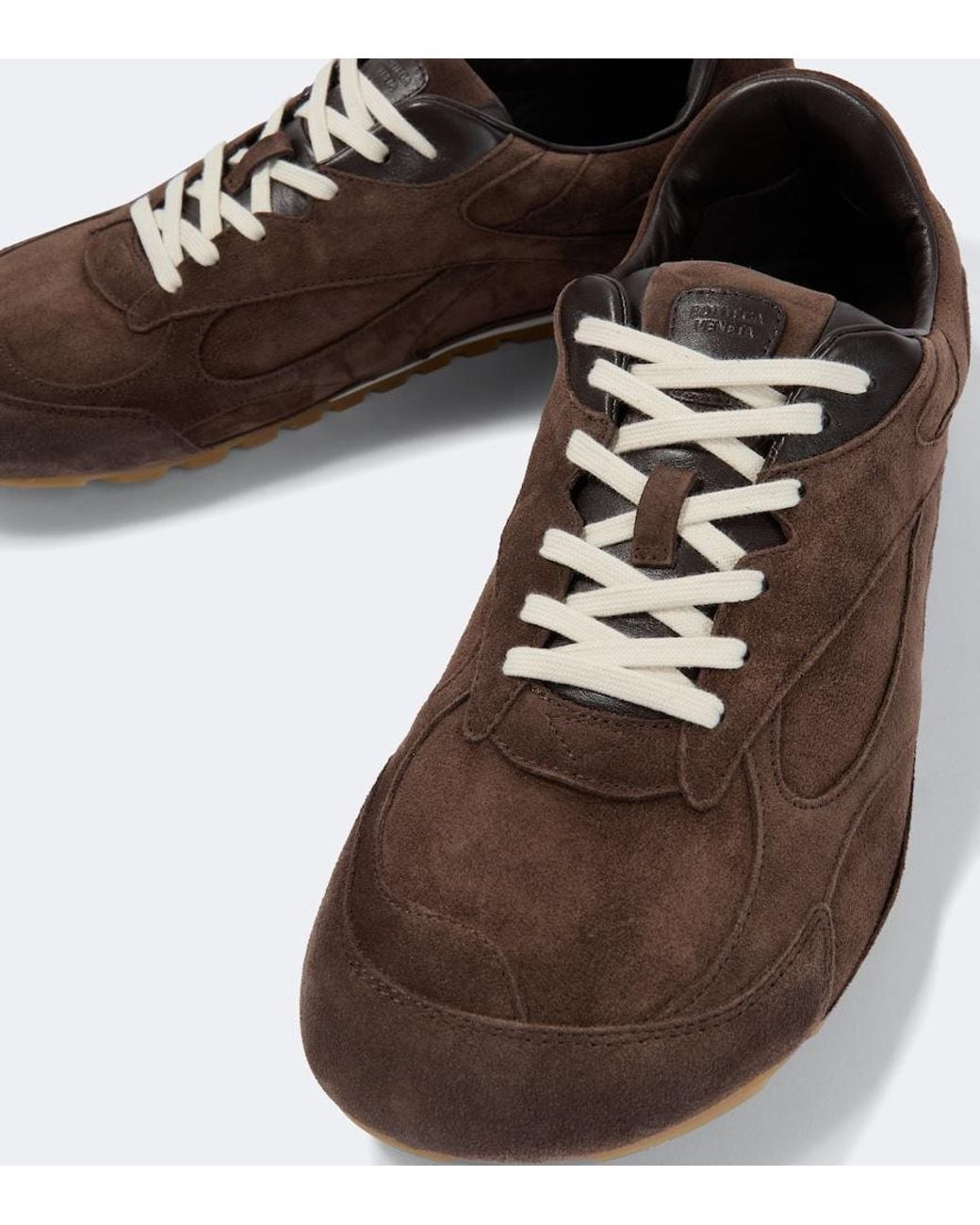 Bottega Veneta Brown Orbit Flash Suede Sneakers for men