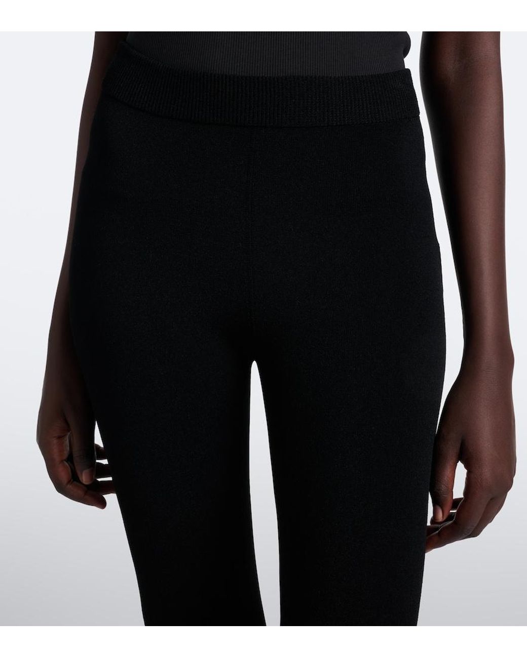 Balenciaga Black Cropped Leggings