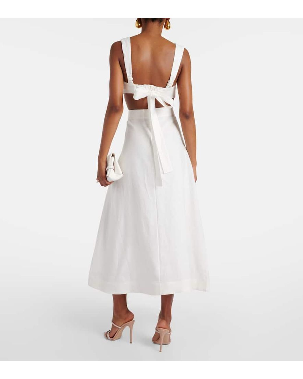 Zimmermann Natura Linen Bra Top in White | Lyst Zimmermann Natura Linen Bra Top in White | Lyst