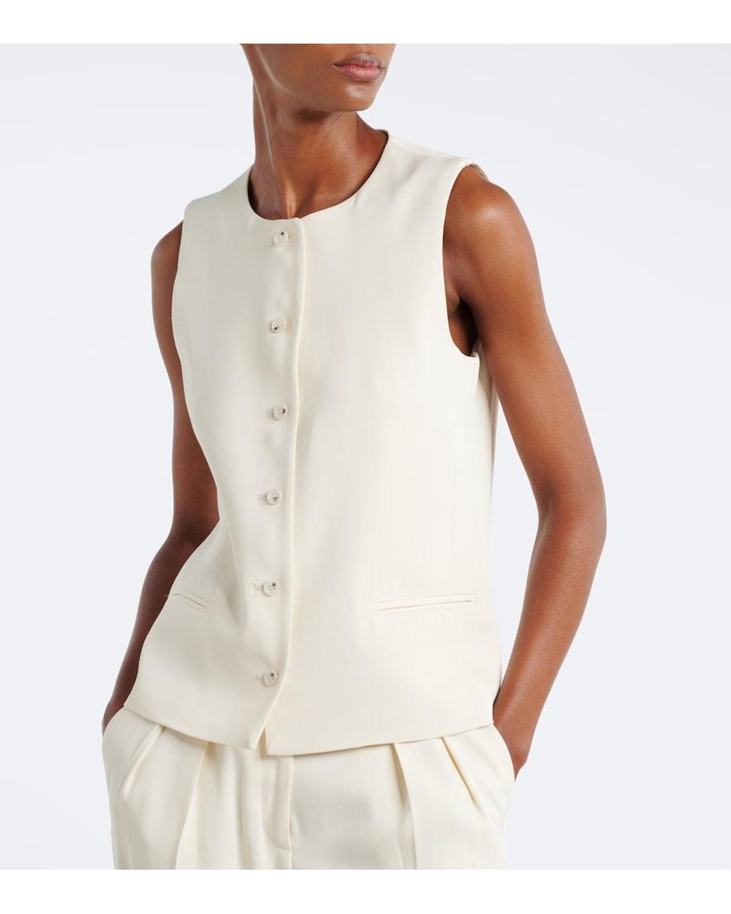 Loulou de Saison White Jane Vest