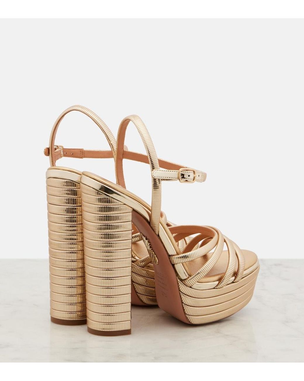 Aquazzura Metallic Heatwave Sandals
