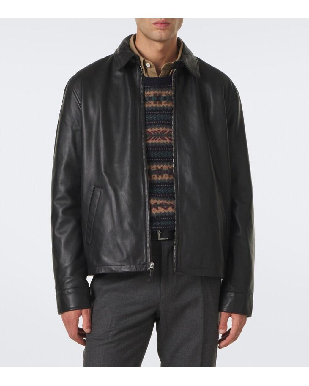Polo Ralph Lauren Black Bayville Leather Jacket for men