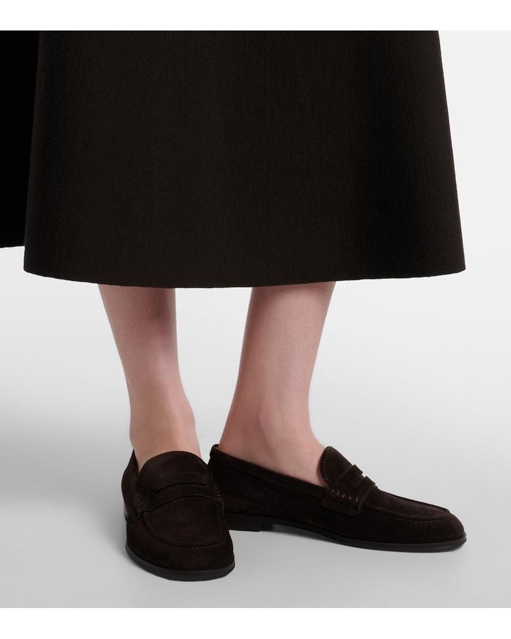 Gianvito Rossi Brown Georgie Suede Driving Shoes