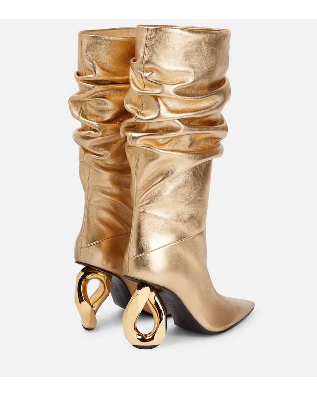 J.W. Anderson Natural Chain Leather Knee-High Boots