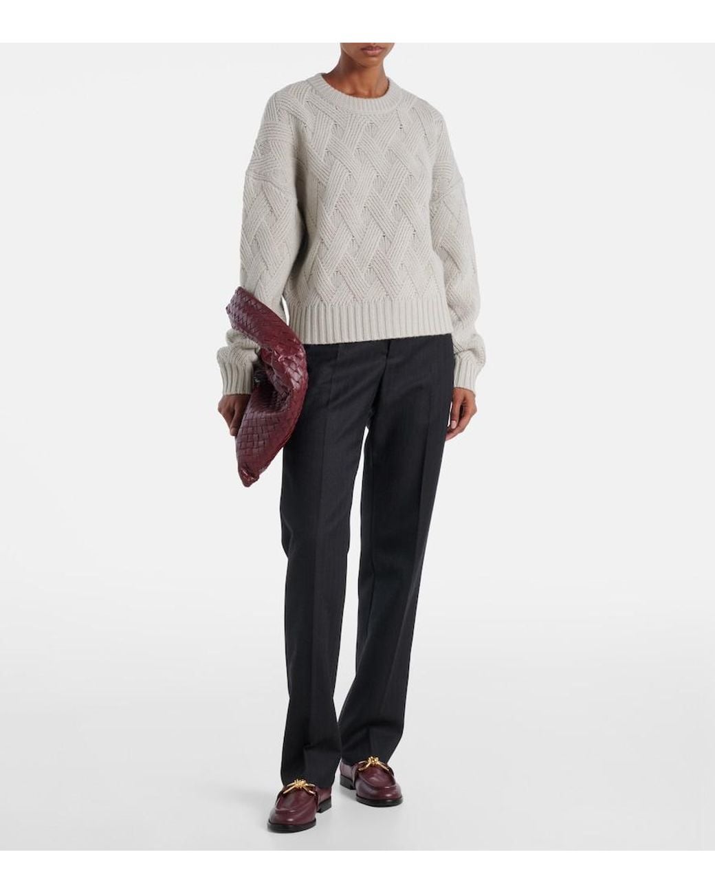 Jardin Des Orangers Natural Wool And Cashmere Sweater