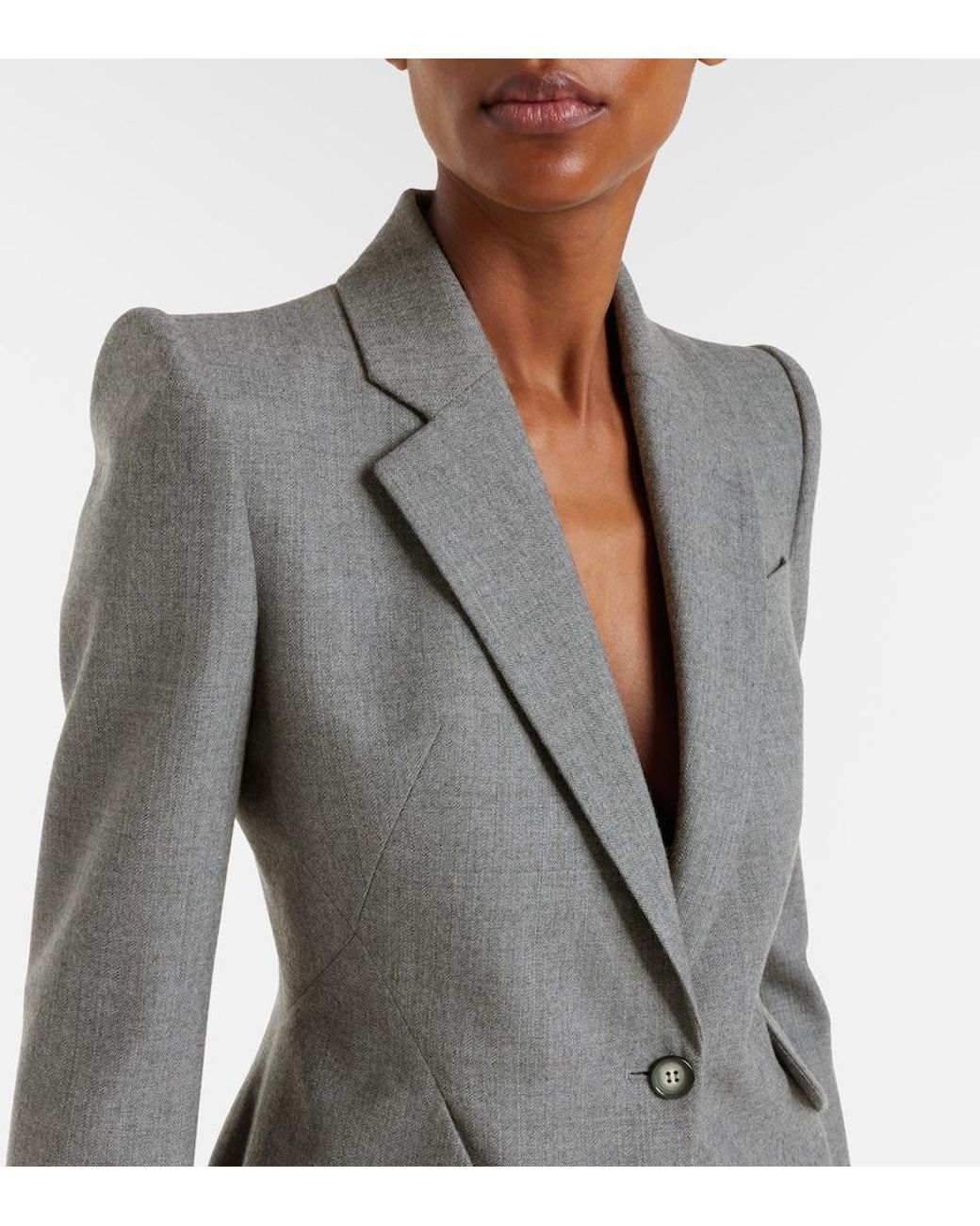 McQueen Gray Wool Blazer