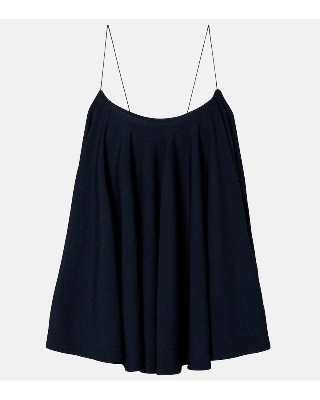 Jacquemus Blue Voile Open-Back Jersey Top