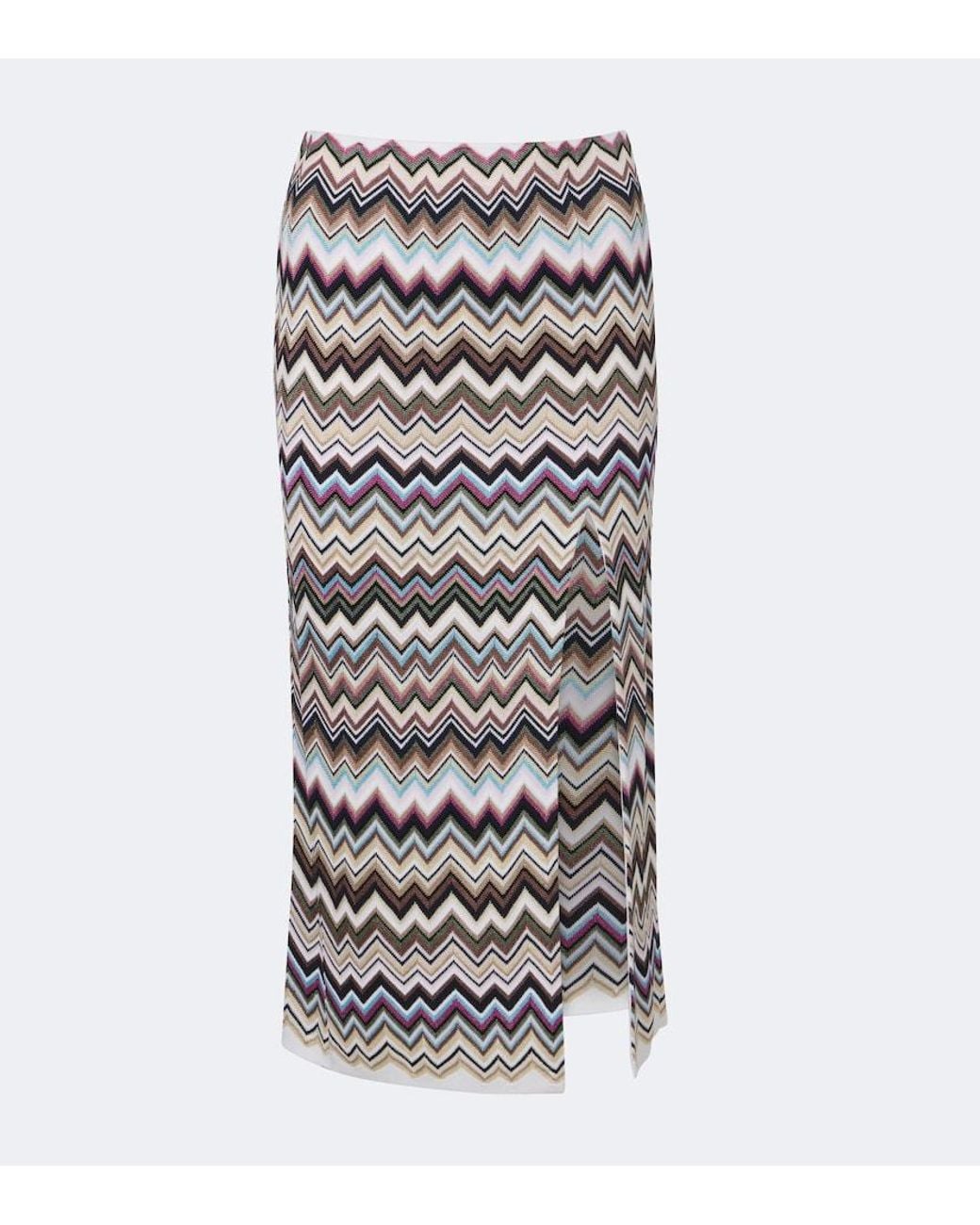 Missoni Multicolor Zigzag Midi Skirt