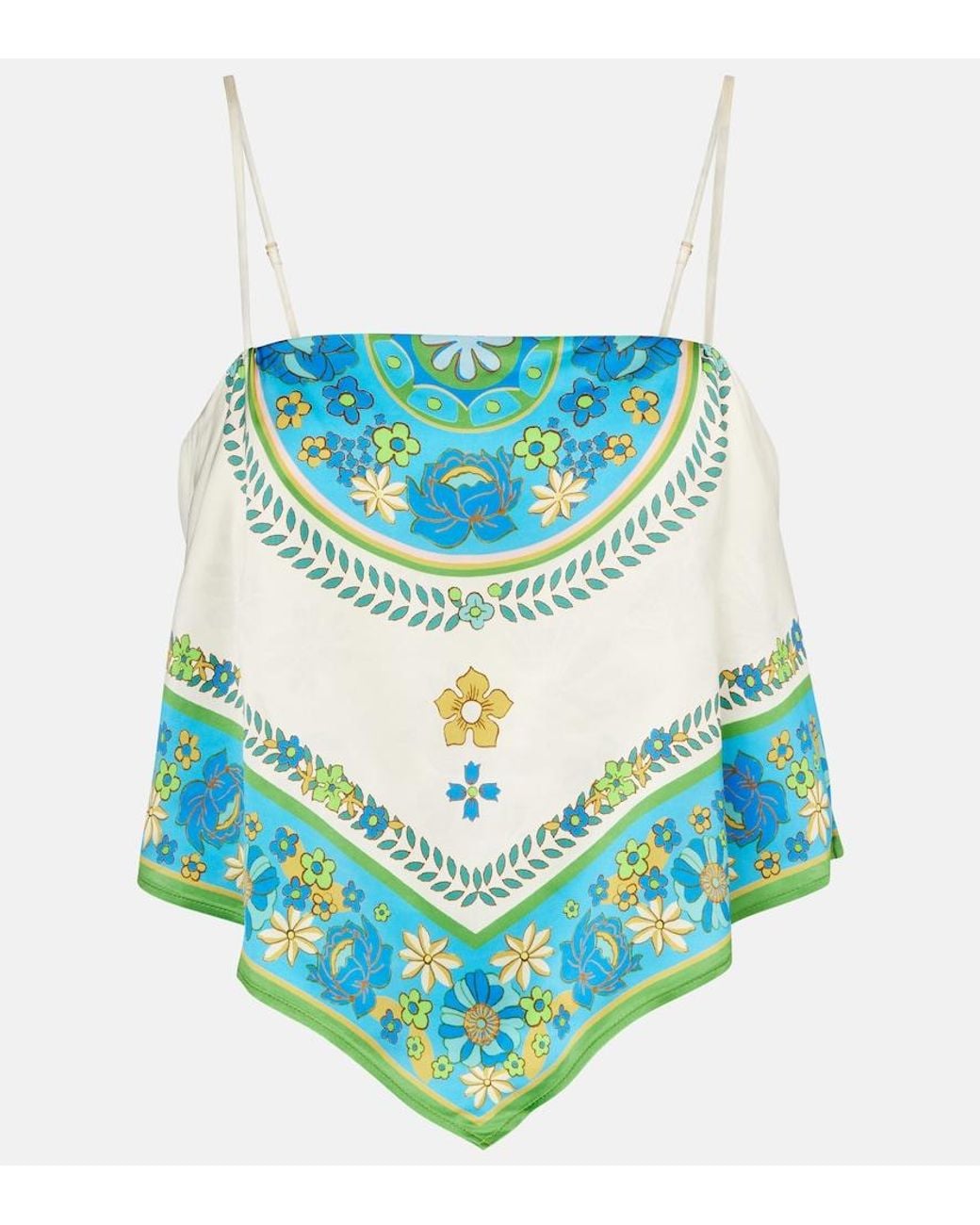 ALÉMAIS Blue Vivianna Printed Top